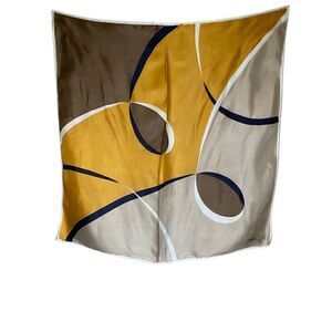 Beeline brown gold square scarf